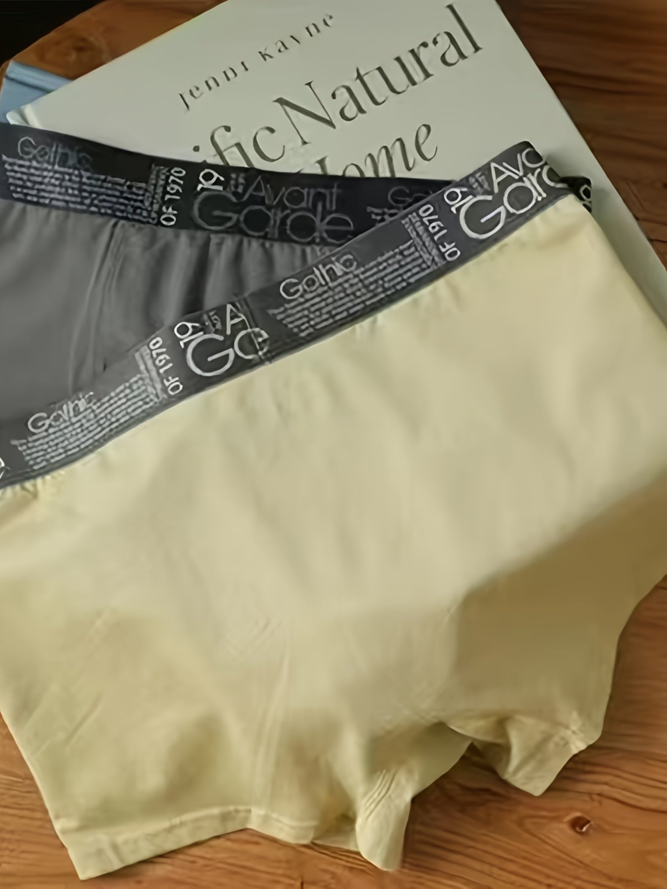 Men's Boxer Briefs Breathable Cotton Mid-Rise Solid Colors Stylish Letter Design