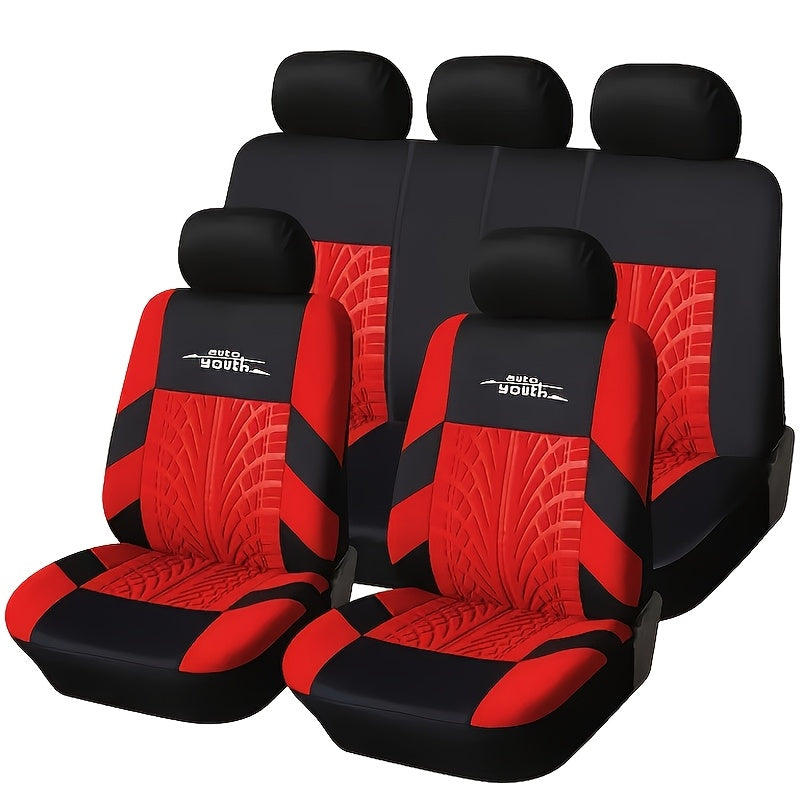 Universal 5-Seater Car Seat Cover Polyester Sponge Filled All-Season Hand Wash