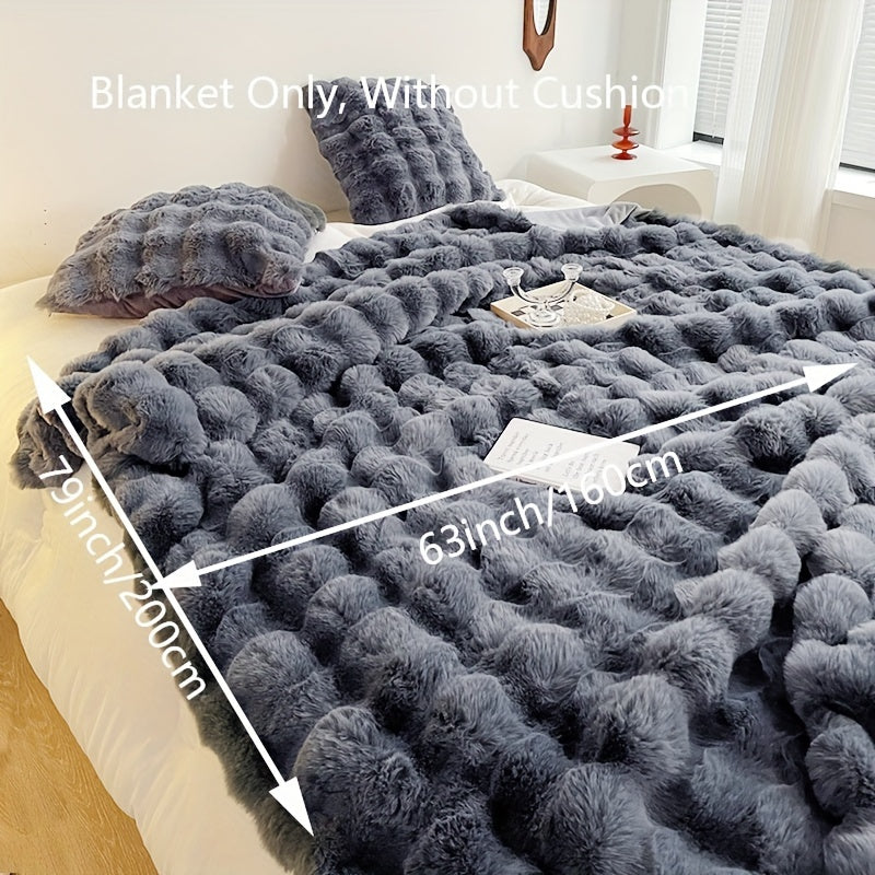 Soft Plush Solid Color Blanket for Couch Bed Travel and Camping