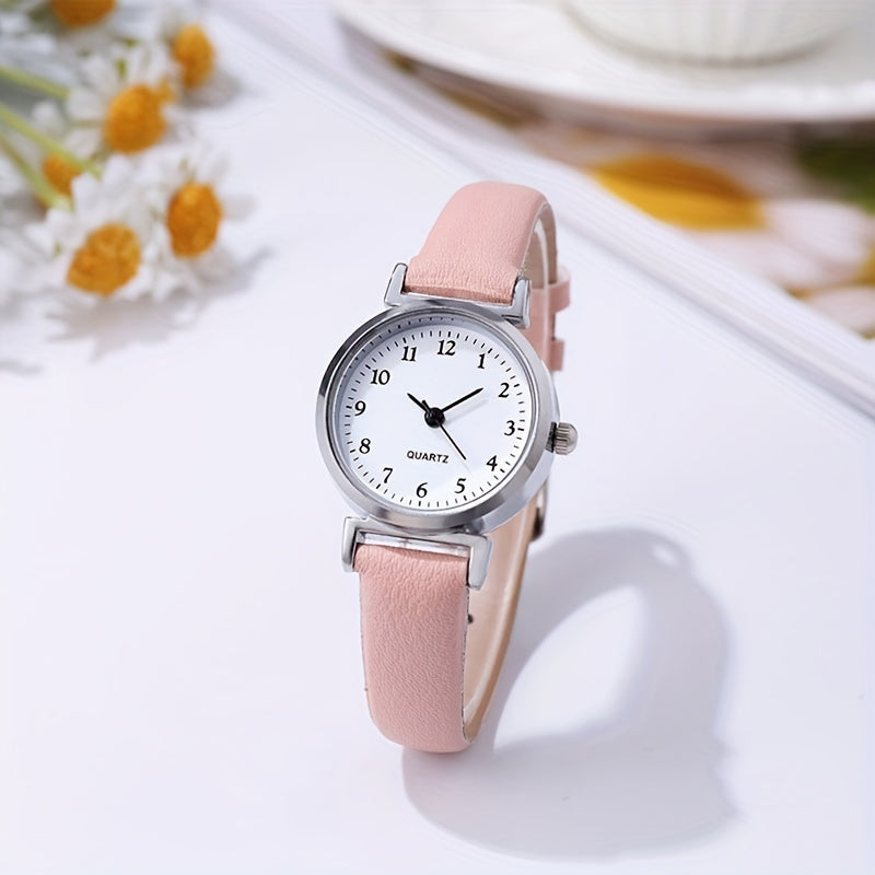 Unisex Quartz Watch Thin Strap Elegant Minimalist Gift for Students