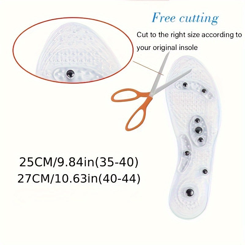 Yozda foydalanish uchun akupressura magnitlari bilan poyabzal ichki qism, qulaylik uchun moslashtiriladigan o'lcham.