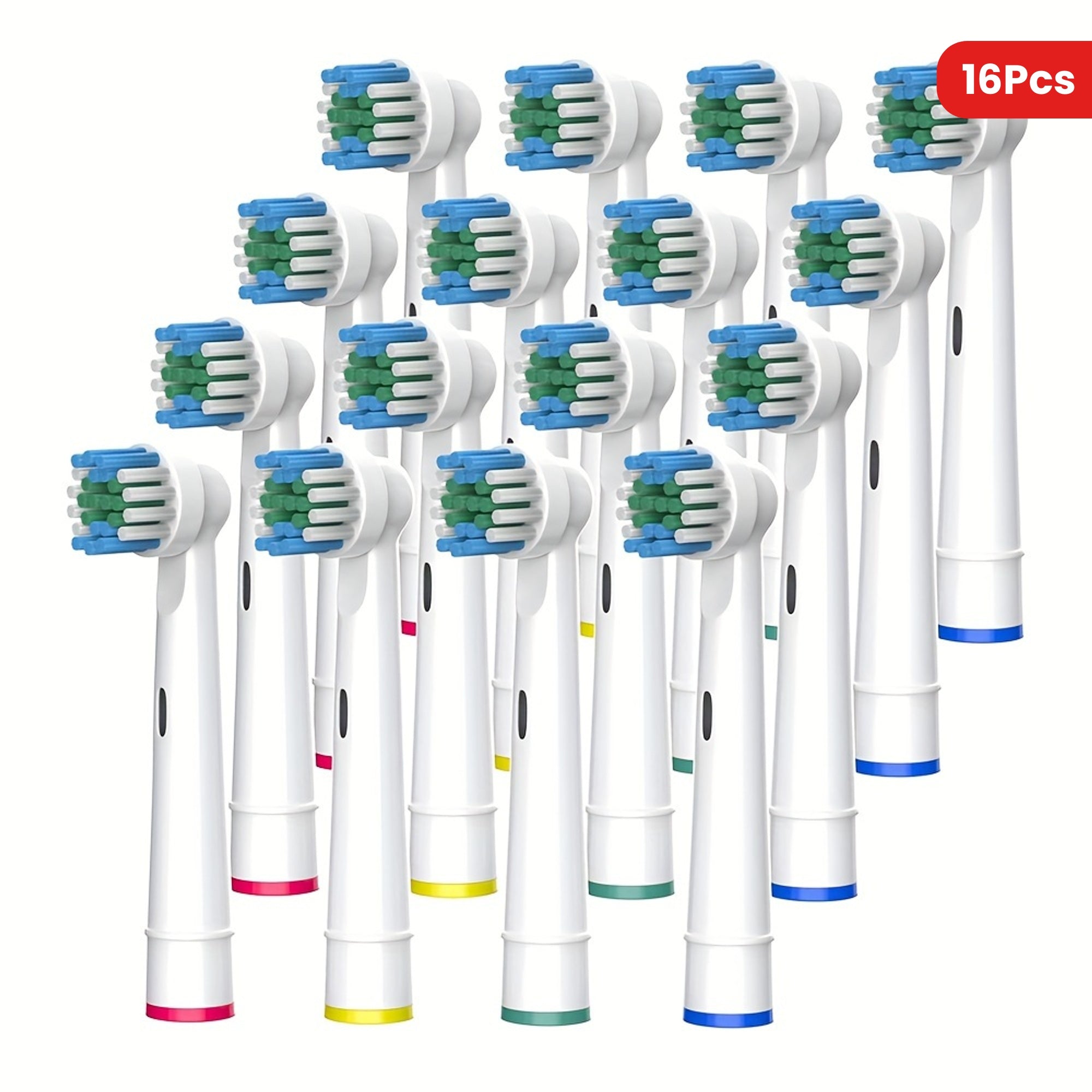 16 Pack Replacement Toothbrush Heads for Electric Brush Refills White
