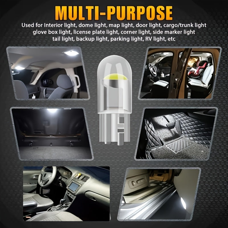 Lámparas LED de interior, pack de 10 en 7 colores para vehículos, fácil de instalar