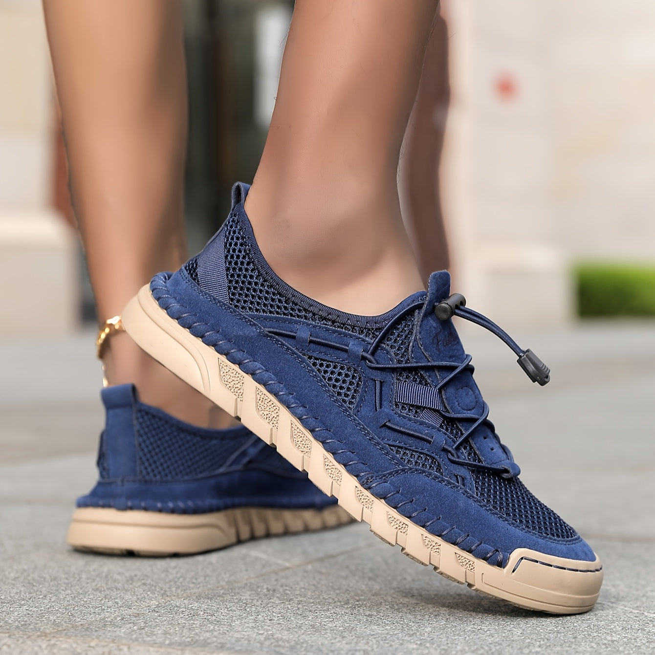 Women's Slip-On Yoga Sneakers Breathable Mesh Cushioned Insole Casual Shoe