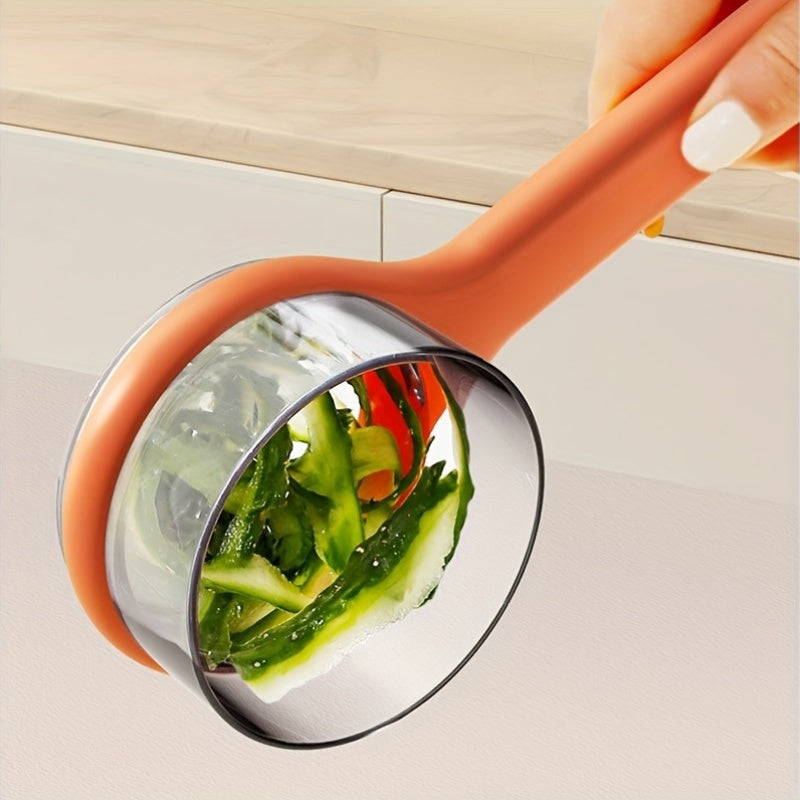 Compact Vegetable Peeler with Storage Container Durable Thermoplastic Polyurethane