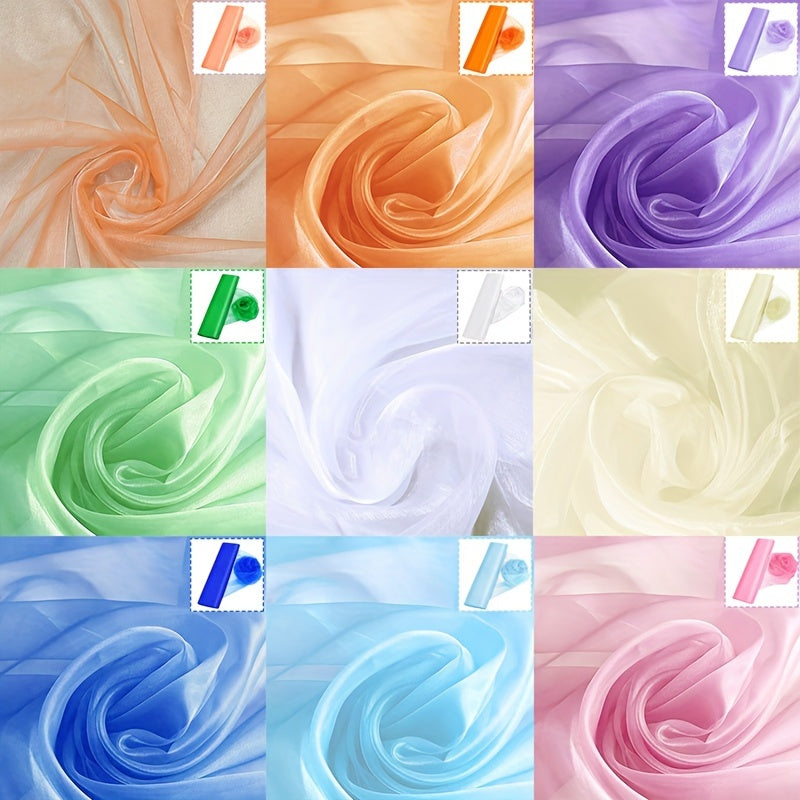 Vibrant Organza Tulle Sheer Backdrop Curtain 10m Colorful Swirl Patterns for Events