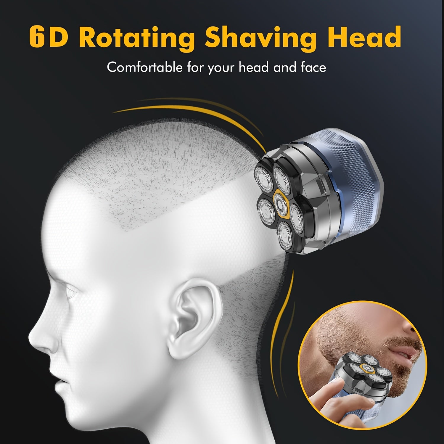 Cortapelos eléctrico para hombres, recargable por USB, afeitadora inalámbrica con pantalla LED de energía