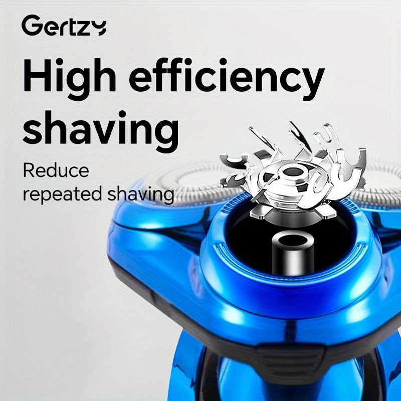 Мужская электробритва 5-в-1 перезаряжаемая водонепроницаемая бритва с триммером для носа и бакенбардов