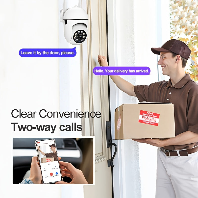 Wireless Security Camera 1440P HD Night Vision Two-Way Audio Motion Alerts Gimbal USB Powered