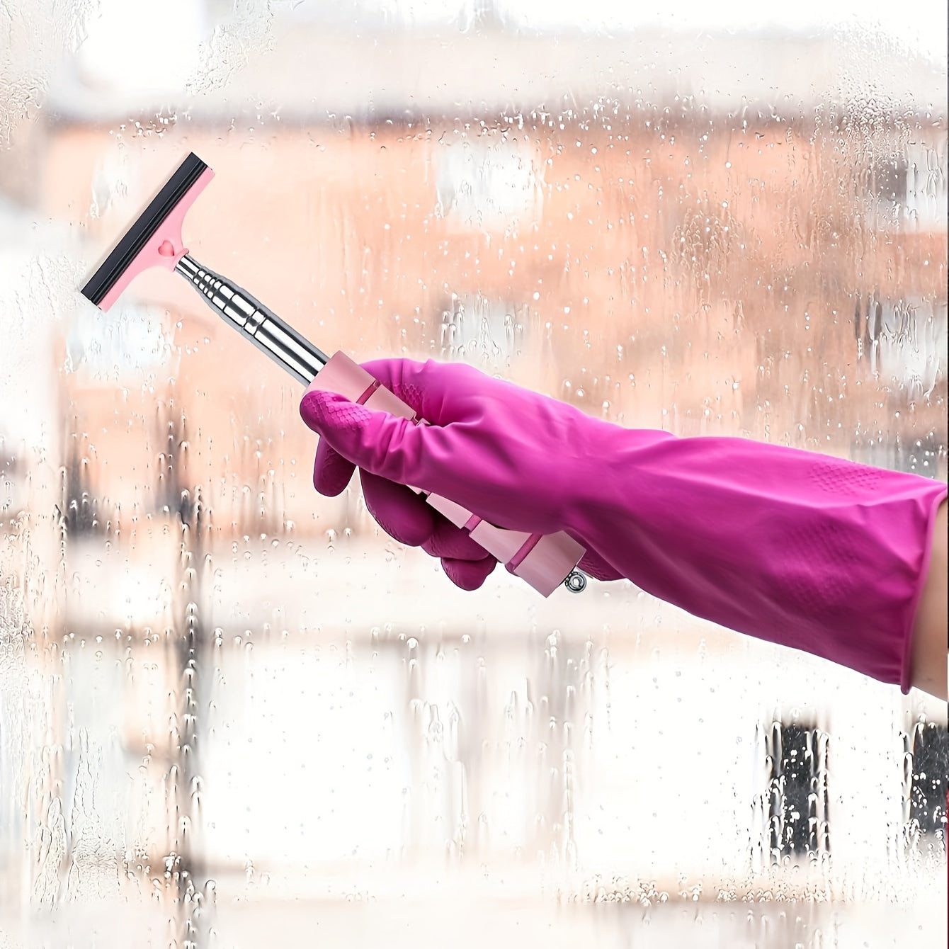 Limpiador de goma para espejo retrovisor de coche universal, herramienta retráctil para limpiar y raspar