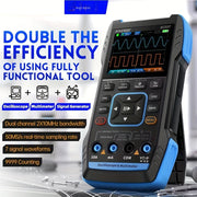 Handheld Digital Oscilloscope Multimeter with Signal Generator Dual-Track 10MHz 50Ms/S
