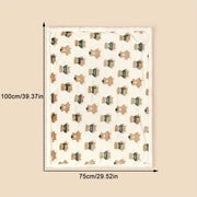 Manta de arrullo para bebé de doble capa de franela, para uso en casa o como cubierta, 47x47 pulgadas