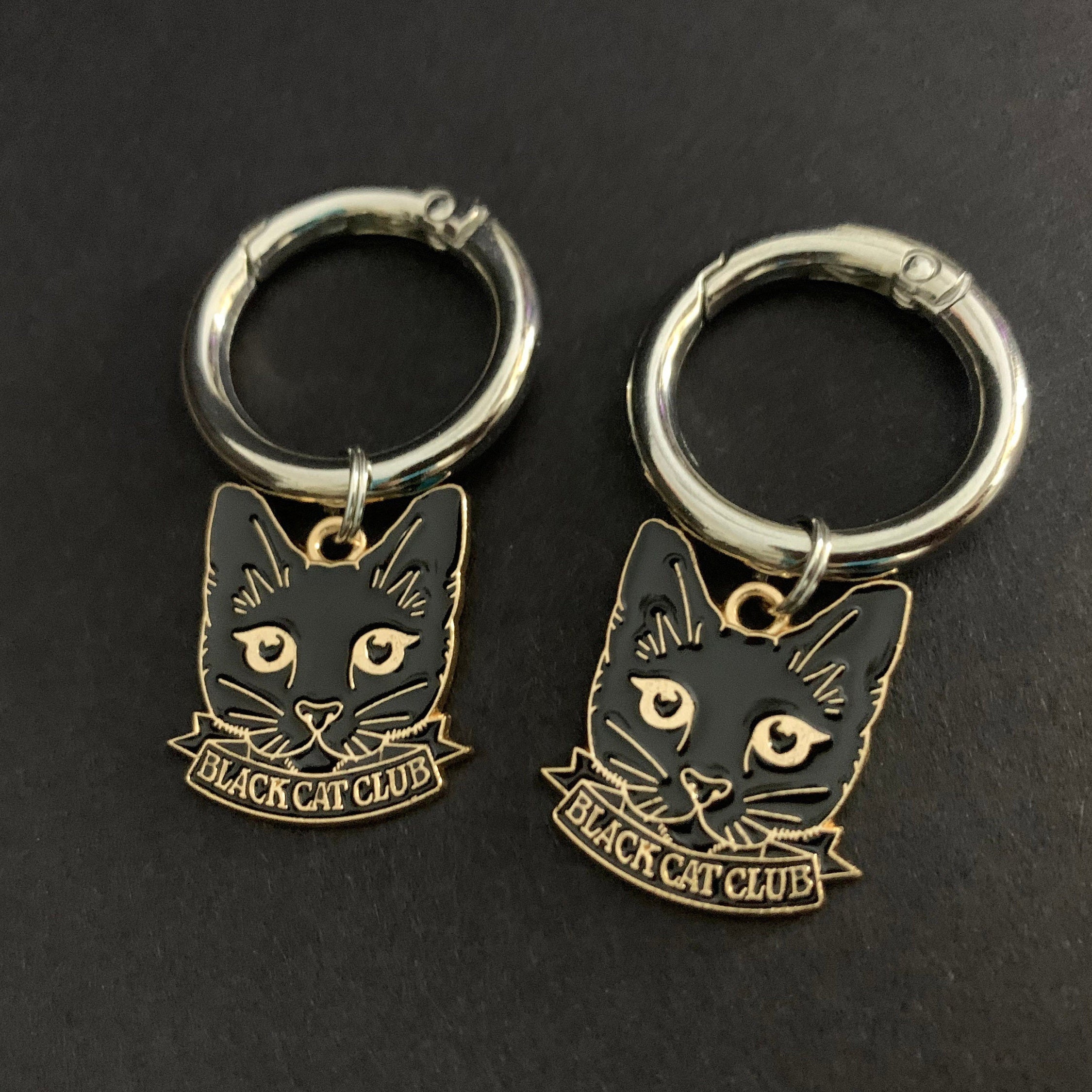 Women Shoe Boot Charms 2pcs Black Cat Zinc Alloy Accessories