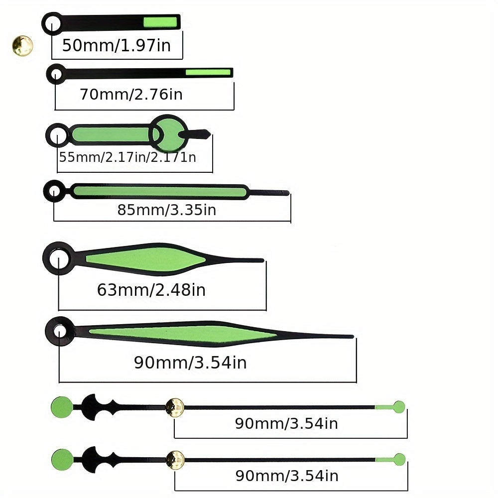 DIY Luminous Wall Clock Kit - Quartz Movement Glow-in-Dark Hands