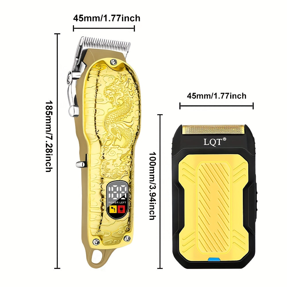 Juego de cortapelos y recortadora profesional con batería de litio recargable por USB 2000mAh 2.0W para el cuidado facial y barba de hombres