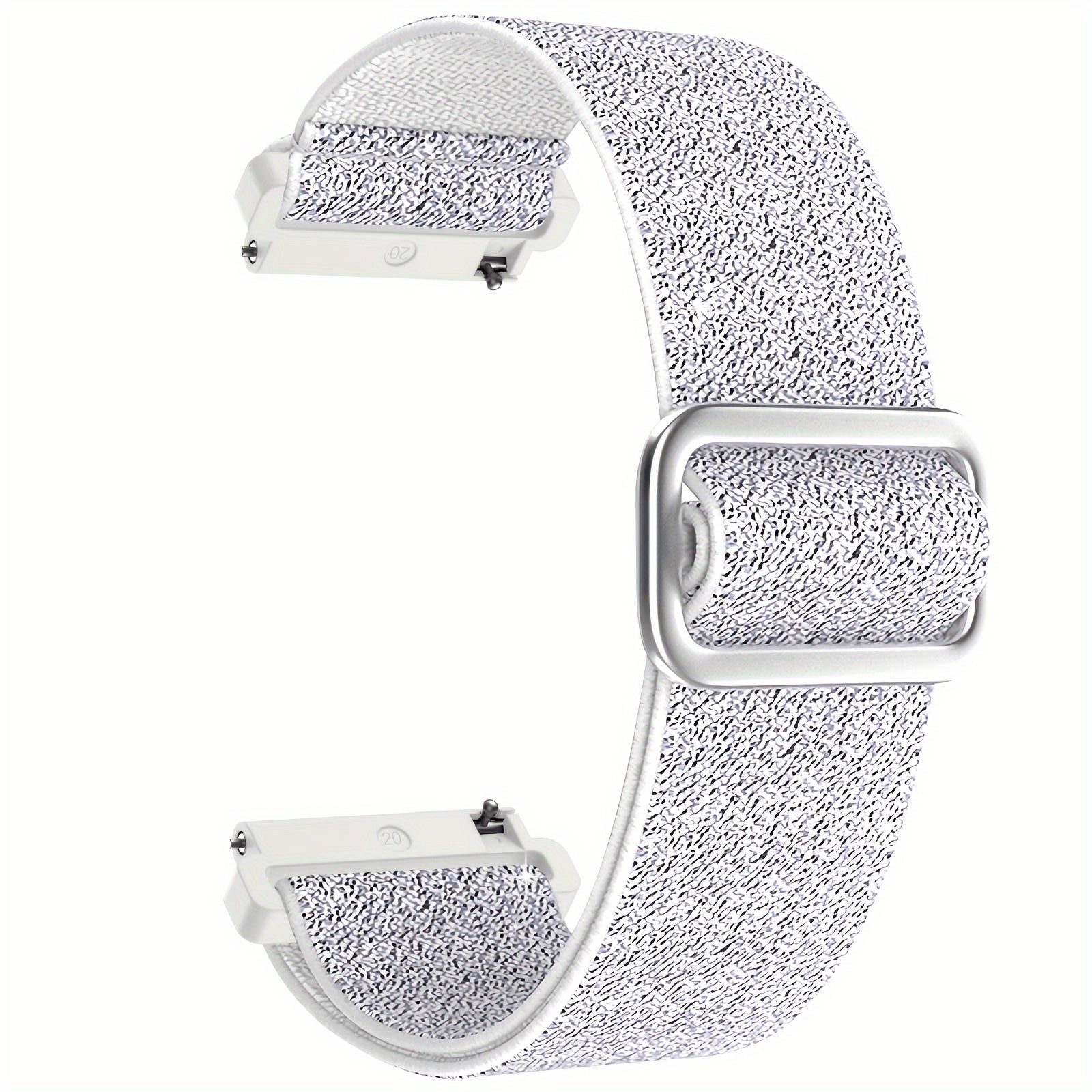 Correas de reloj de nylon brillante y elástico de 20mm para modelos Samsung Galaxy Watch, ajustables, elásticas, trenzadas, deportivas, para mujer