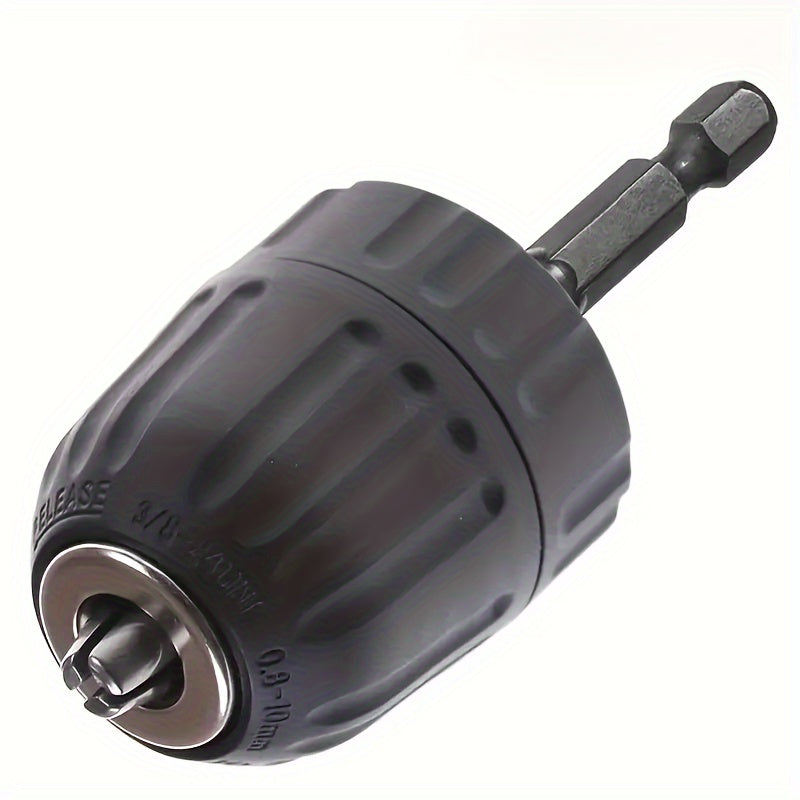 Keyless Drill Chuck Converter Metal, 0.8-10mm Capacity, 3/8-Inch Thread
