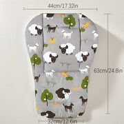 Soft Cotton Baby Stroller Seat Pad with Cute Cartoon Patterns for High Chair and Seat