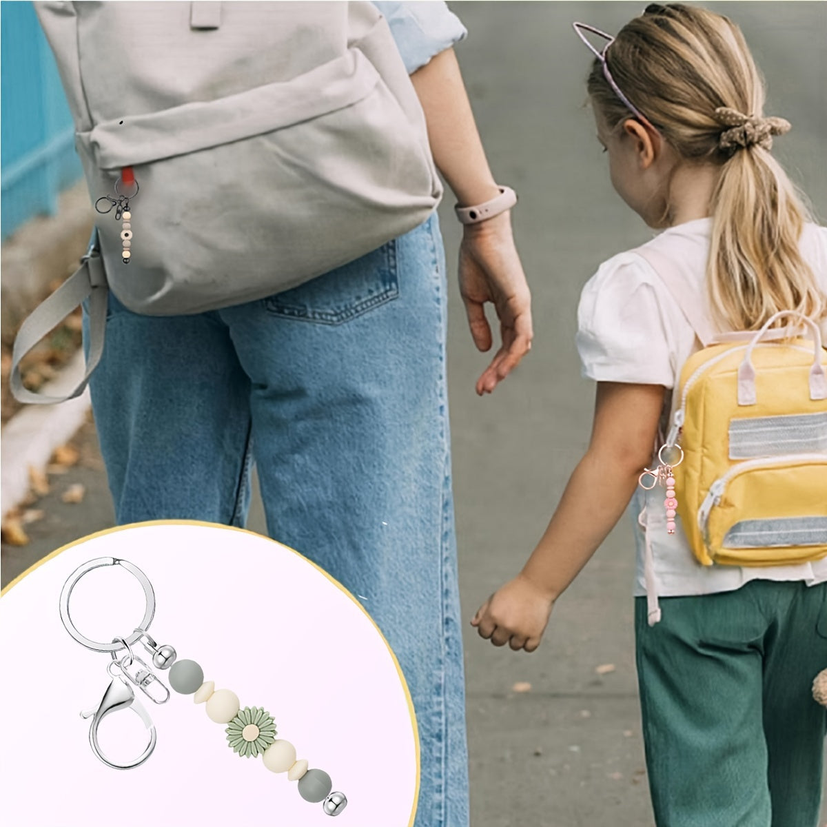 Set de 12 barras de llavero con cuentas para hacer joyería DIY, cuentas en blanco de oro