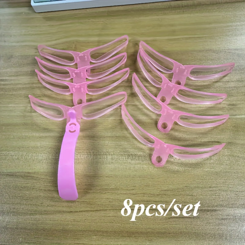 8pc Hypoallergenic Eyebrow Shaping Kit with Reusable Purple Stencils