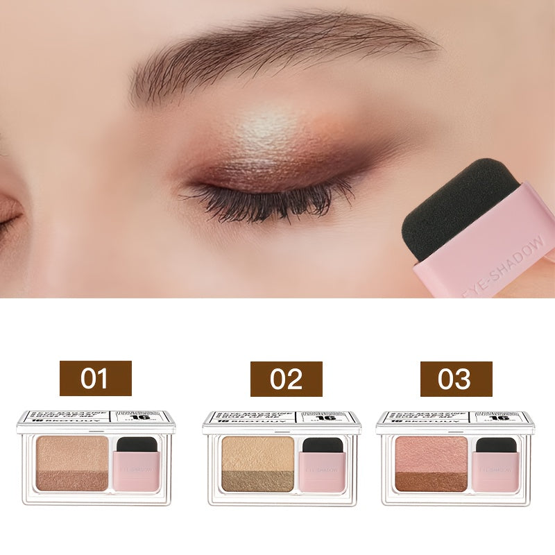 Women Shimmery Dual-Tone Eyeshadow Palette 5-8 Shades Waterproof Long-Lasting