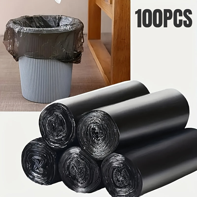 Qora bir martalik axlat sumkasi, 100/200 ta paket, uy, oshxona, hammom, lager, avtomobil uchun