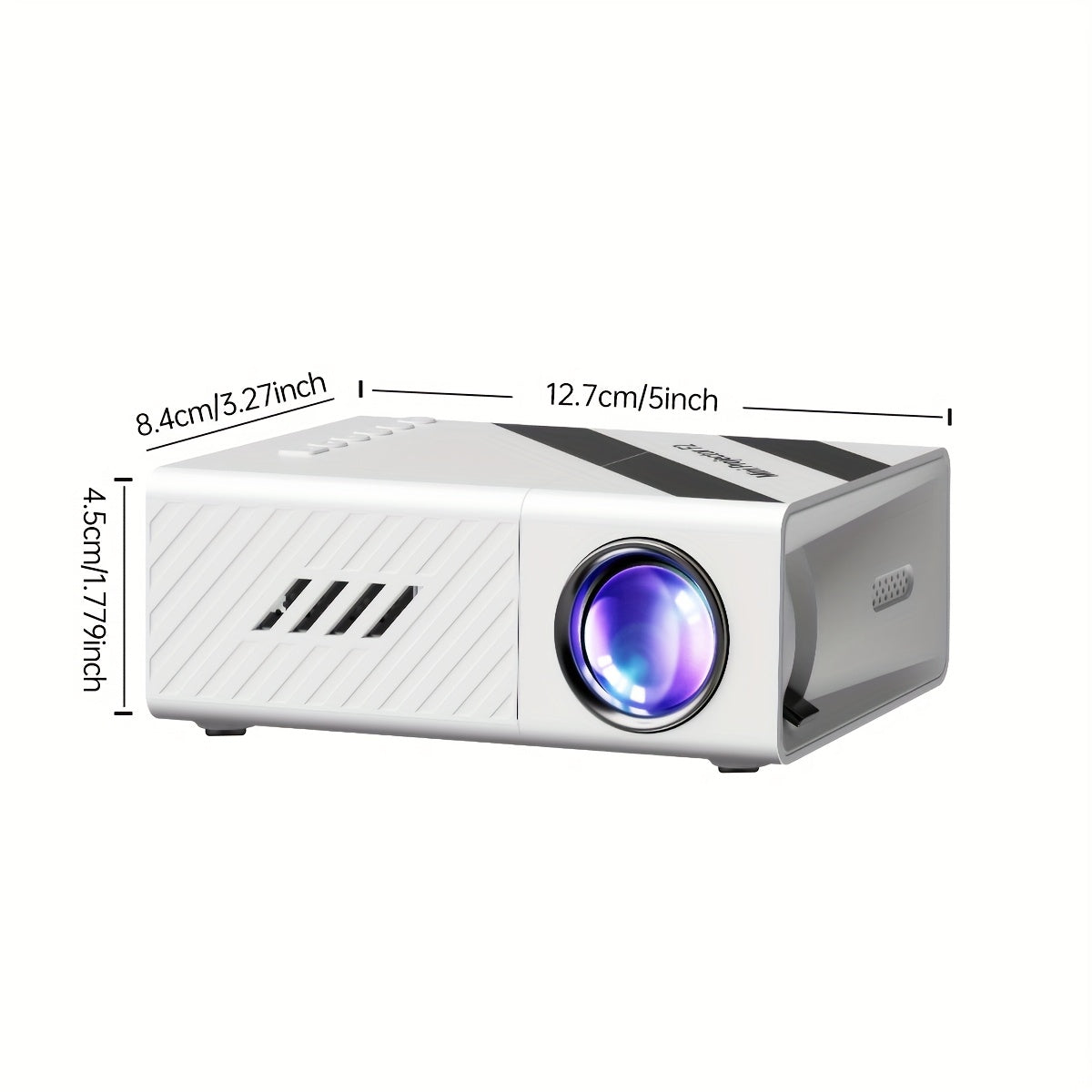 Portable Mini Projector EU Plug High Brightness LED Home Theater with AV USB
