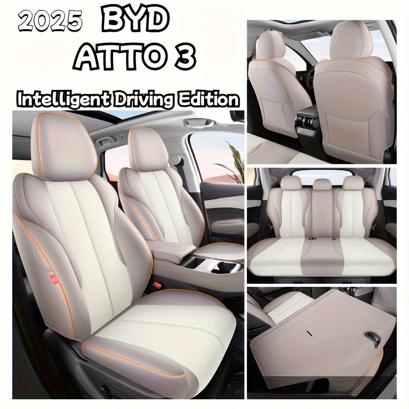 Luxury Leather Seat Covers for Cars, Trucks, SUVs Breathable and Durable
