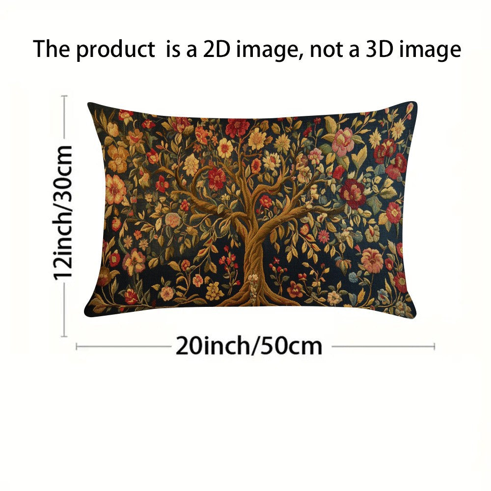 Set of 2 Tree of Life Pillow Covers 50.8x30.48cm Indoor Outdoor Decorative Zipper Closure