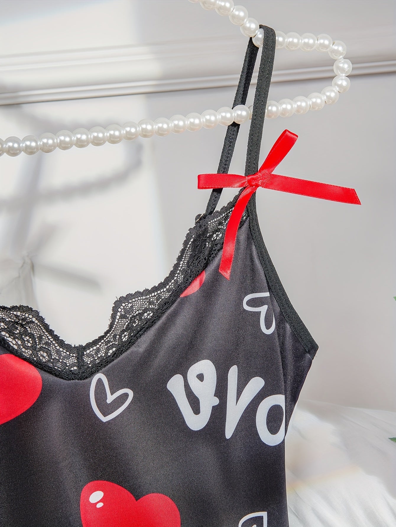 Leopard Print Lace Trim Sleepwear Nightgown with Backless Split for Women