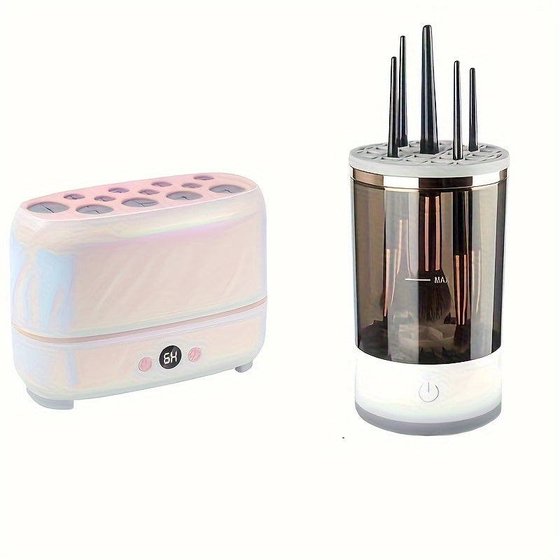 Electric Makeup Brush Cleaner and Dryer USB Rechargeable Automatic 2-in-1