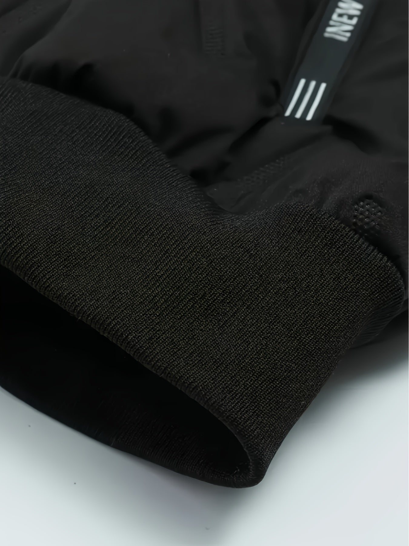 Men's Casual Sportswear Set Polyester Velvet-Lined Stand Collar Zip-Up Jacket Joggers Fall Winter