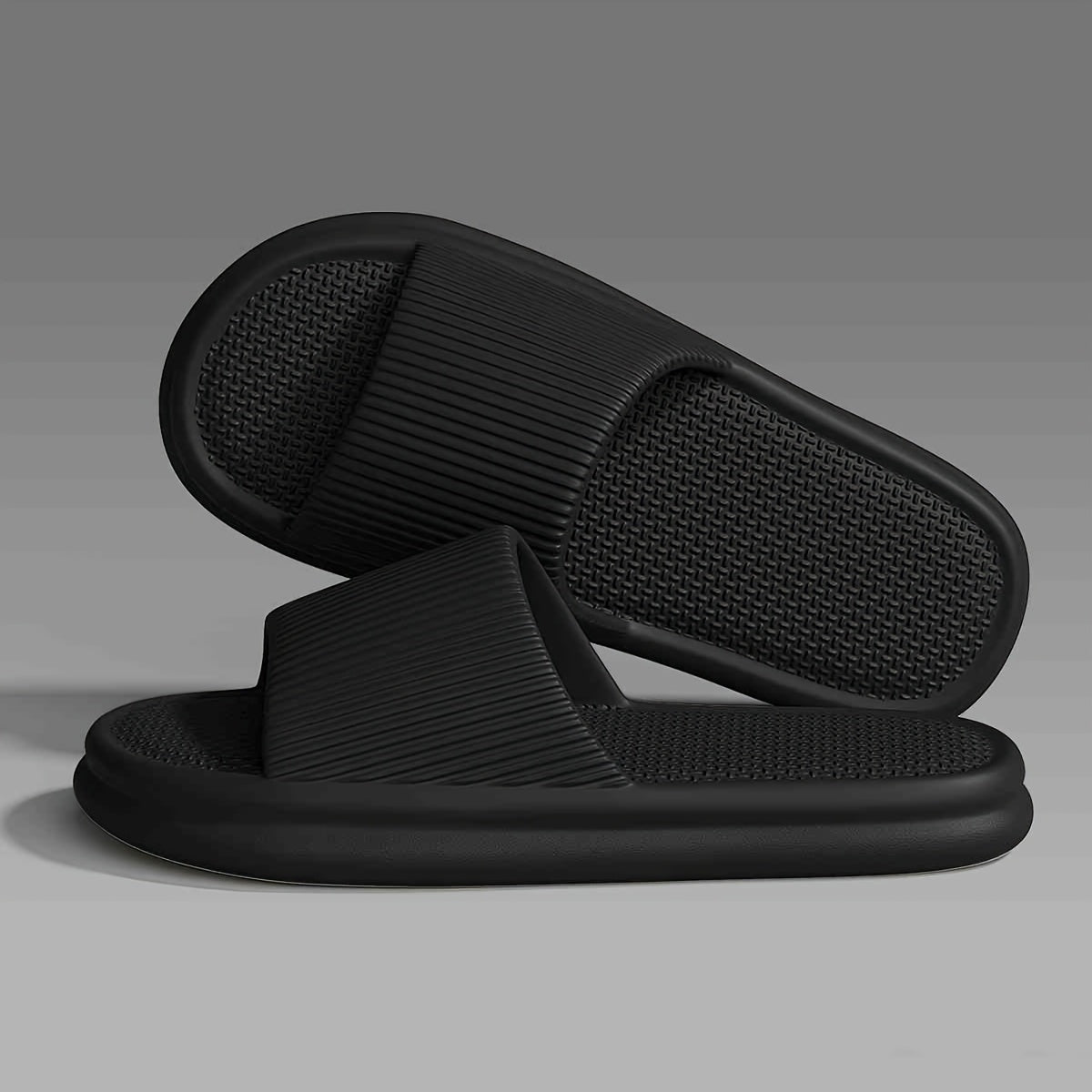 Домашние EVA тапочки для пар, повседневные, легко надевающиеся, с круглым носком, однотонные, унисекс