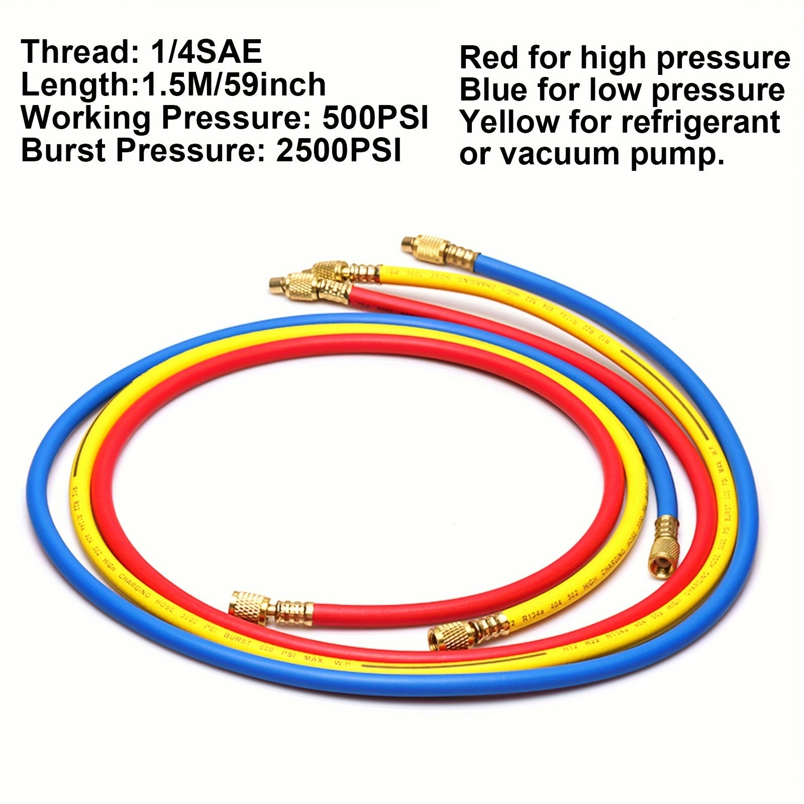 "Tri-Color Refrigerant Tubing for Air Conditioners - 1 dona, Mustahkam ABS materialidan tayyorlangan, Elektr energiyasi talab qilinmaydi, Salqin saqlash uchun zarur aksessuar"