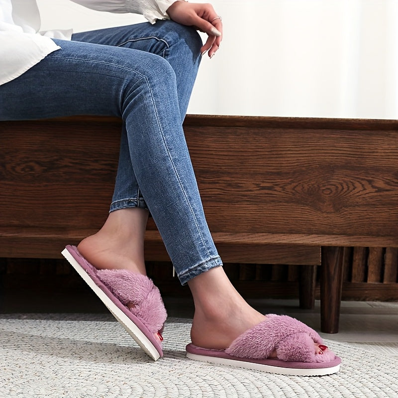 Ayollar uchun Ochiq Oyoqli Cross-strap shlyapa, yumshoq mato, sirg‘alishga qarshi EVA taglik