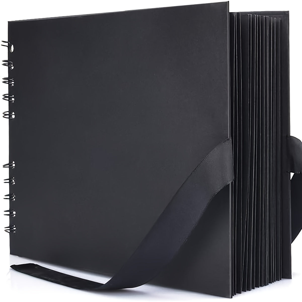 Black Photo Album for Wedding Guests and Scrapbooking 80 Pages