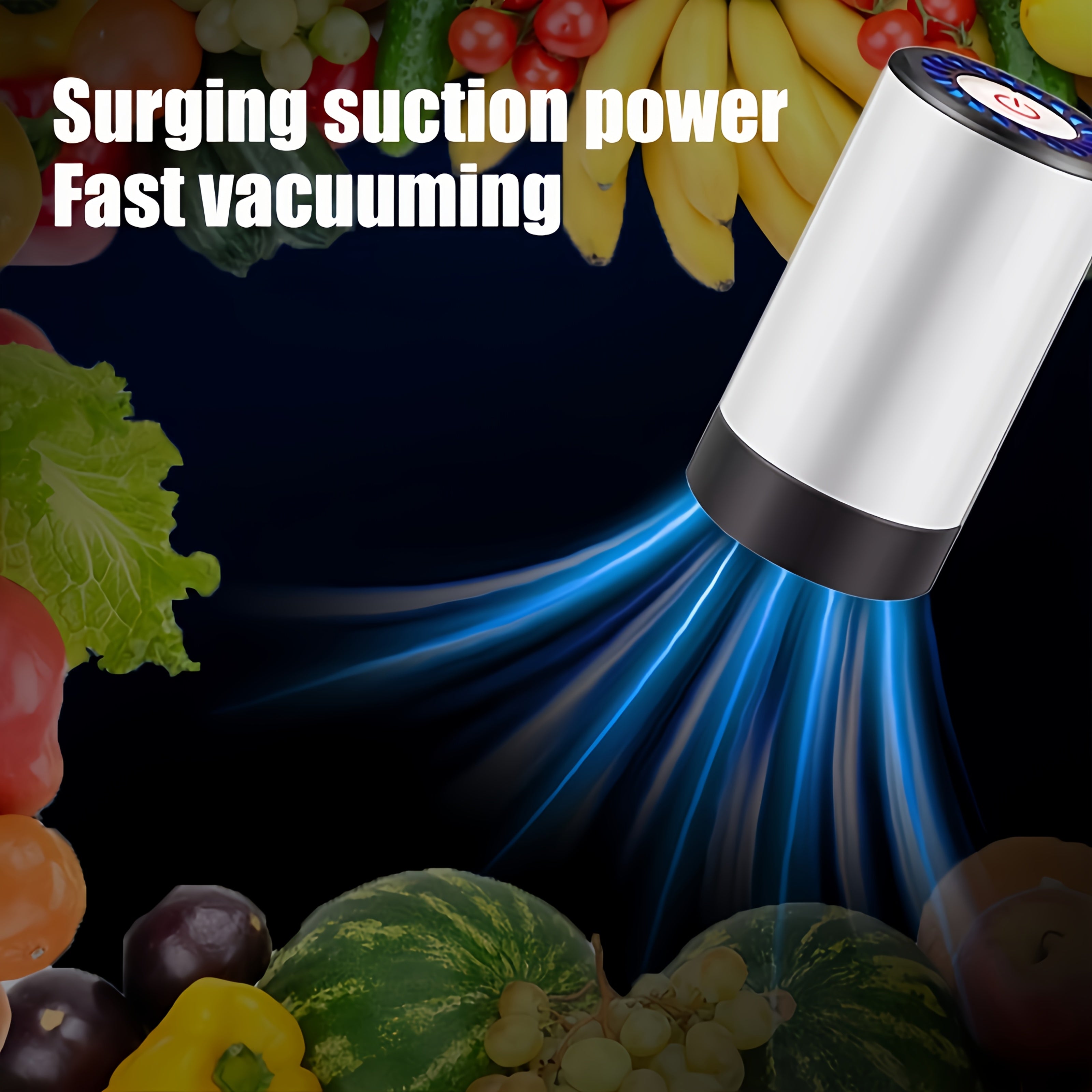 Electric Vacuum Sealer Set with Handheld Pump for Food Storage Kitchen Compact