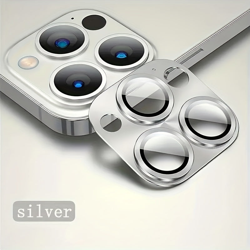 Protector de lente de cámara de aluminio para iPhone 11 Pro Max, vidrio HD, resistente a arañazos, cobertura total