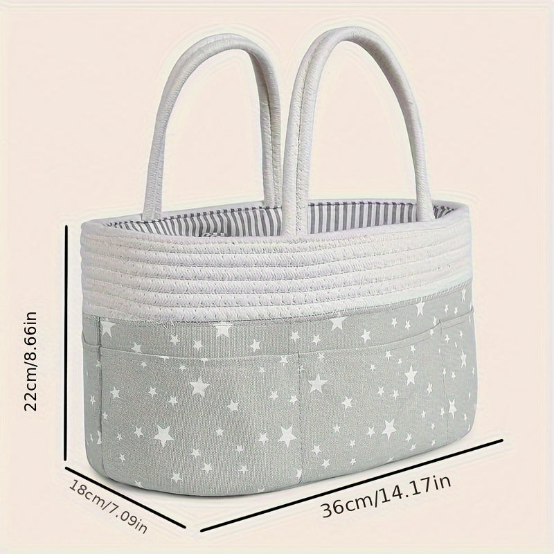 Star Design Storage Basket Diaper Caddy Organizer and Bin