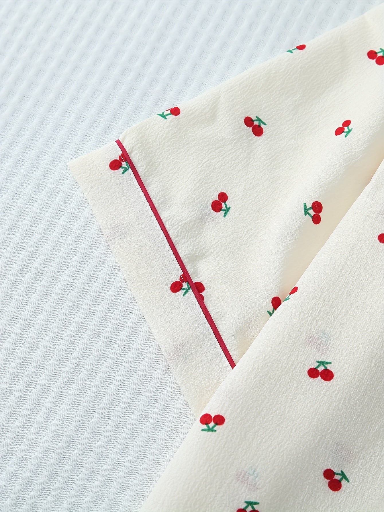 Women's Plus Size Cherry Print Cotton Sleep Dress Short Sleeve Nightshirt