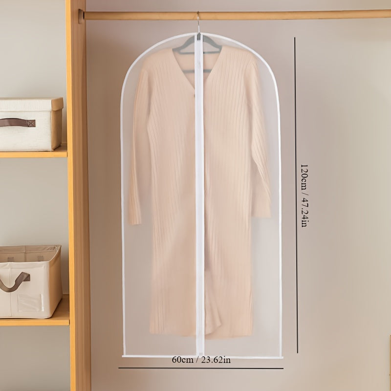 5 прозрачных чехлов для одежды для пальто, костюмов, пуховиков с большой вместимостью.