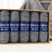 Multicolor Alpaca Wool Yarn Bundle 95 Percent Alpaca 5 Percent Polyester 100g Balls for Knitting Crocheting Winter Crafts