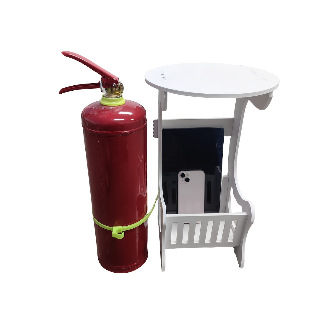 Прочный пластиковый прикроватный столик с полкой для хранения книг и журналов