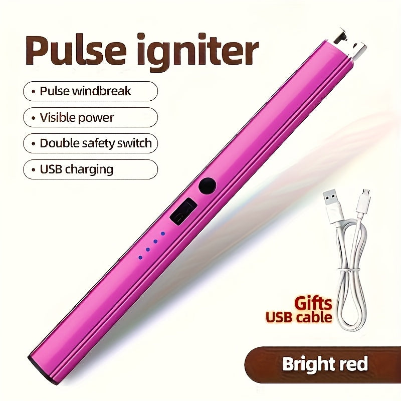 Electric Windproof Rechargeable Candle and Grill Lighter for Kitchen Camping