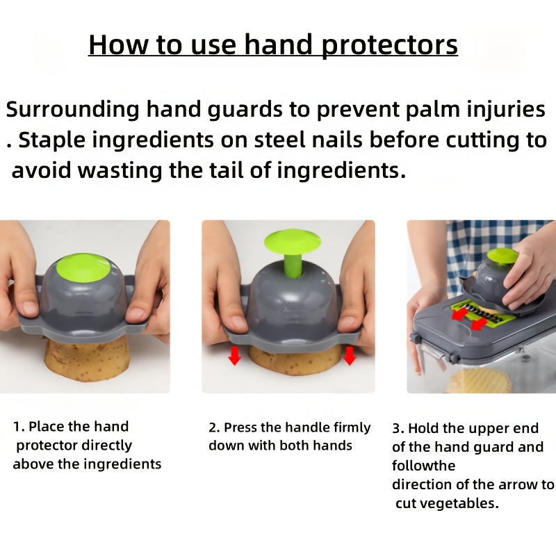 Manual Vegetable and Fruit Slicer Set with Storage Container for Chopping Onions and Potatoes