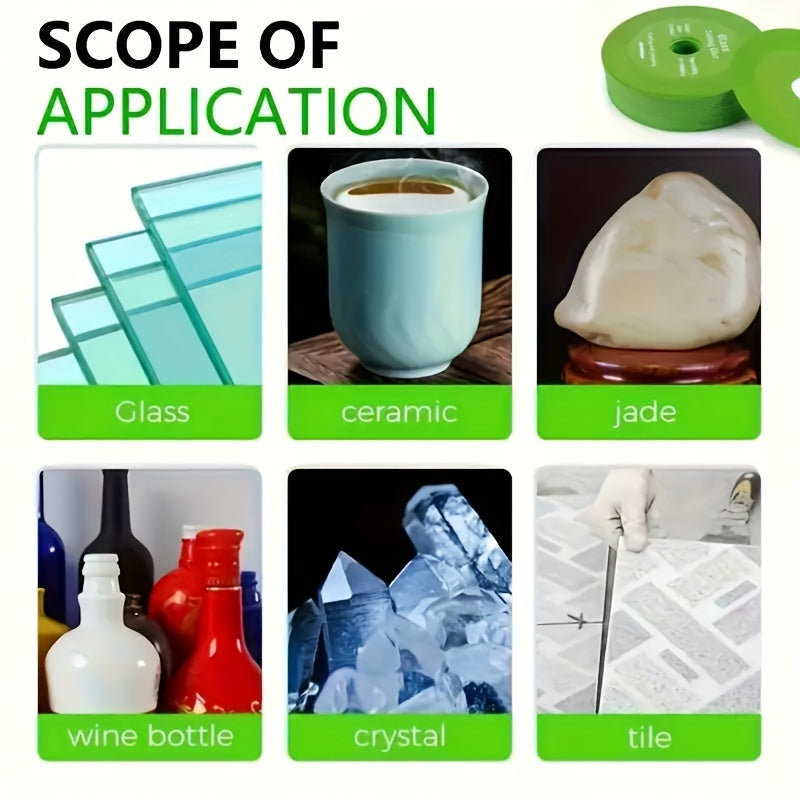 3 dona Mangan mantiqli po'latdan yasalgan shisha kesish disklari, keramik plitka, shisha shishasi kesish va silliqlash uchun