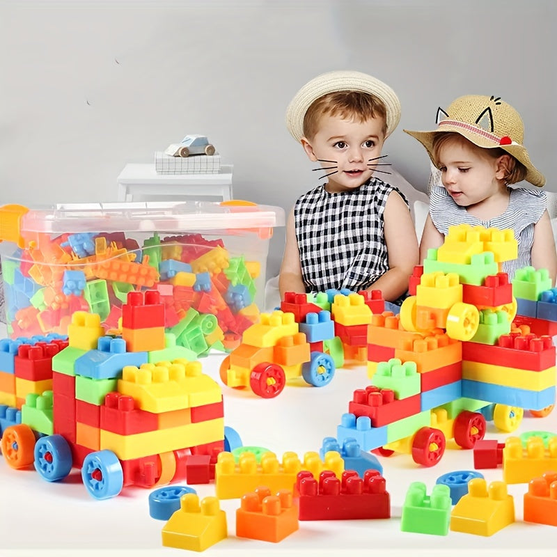 Plastic Construction Toy Set for Kids 135 or 185 Pieces Building Blocks Gift