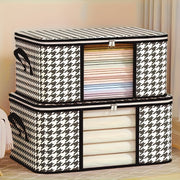 Set of 6 Clothes Storage Bags with Zipper Closure and Handles for Bedding and Closet Organization