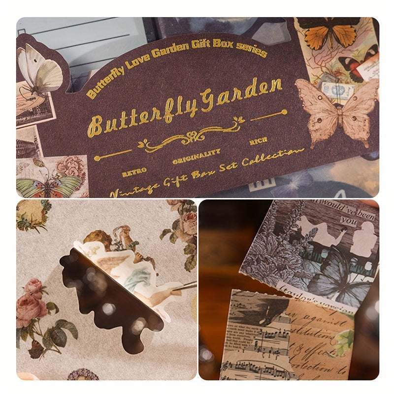 Vintage uslubidagi skrabbook stikerlari qog'oz to'plami - 125 dona