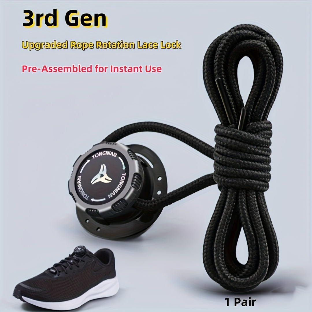 Unisex Nylon Shoe Lock with Swivel Buckle for Sports and Outdoor Shoes